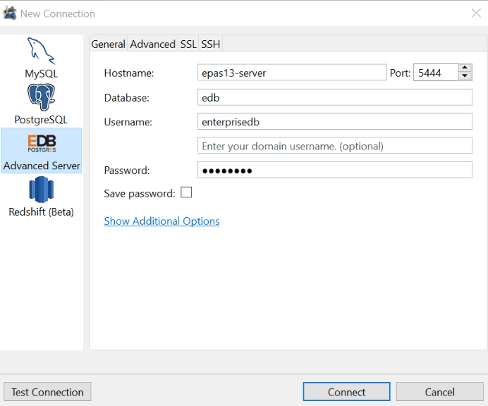 EDB Postgres Advanced Server Configuration